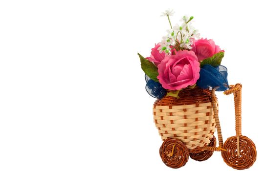 Decorative bicycle vase with flowers
