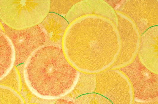 Abstract gold fruite