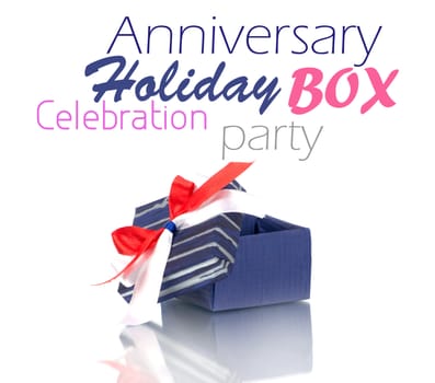 gift box with ribbon isolated on white