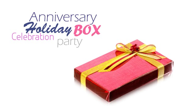 Red Gift Box on white background