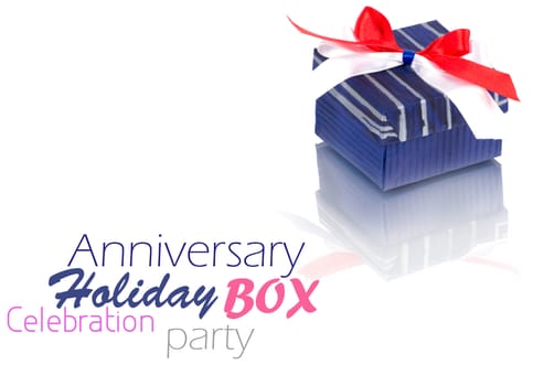 gift box with ribbon isolated on white
