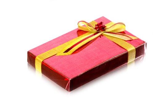 Red Gift Box on white background
