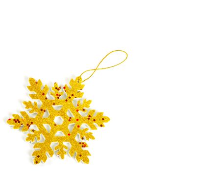 Christmas tree decoration star isolated on white background