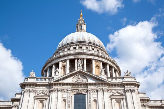 Close up of St.Paul Cathedral Dome London England UK