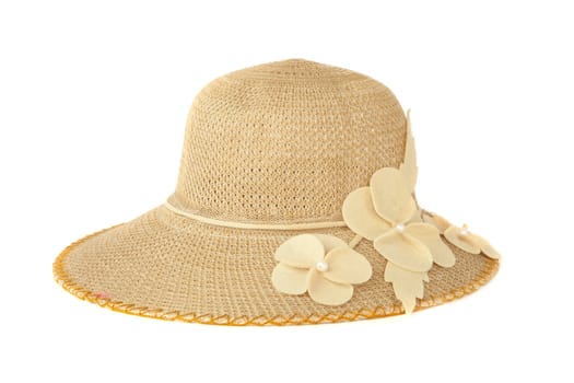 Vintage woman hat isolated on white background