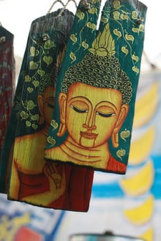 Buddha on a Piece of Wood