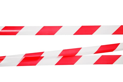 Lines of barrier tape. All on white background.