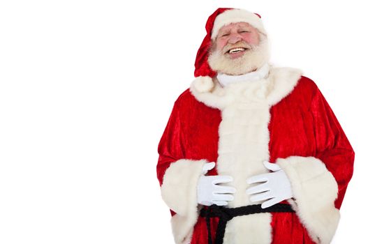 Santa Claus in authentic look. All on white background.