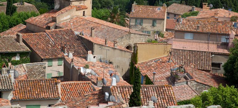 Roofing tiles of a traditional provencal village.