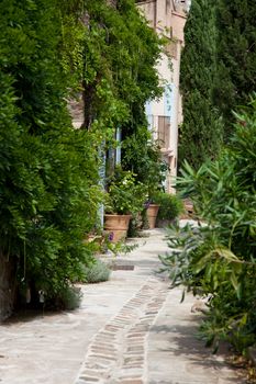 Traditional provencal street scenery.