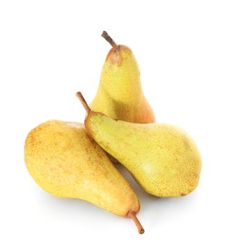 Fine ripe pears  All on white background
