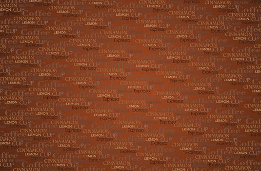 Coffee words background