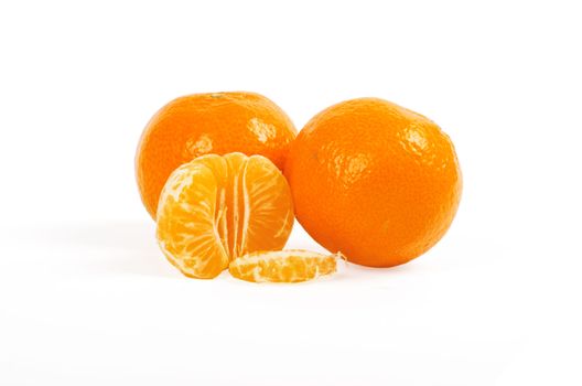 Mandarin isolated on white background