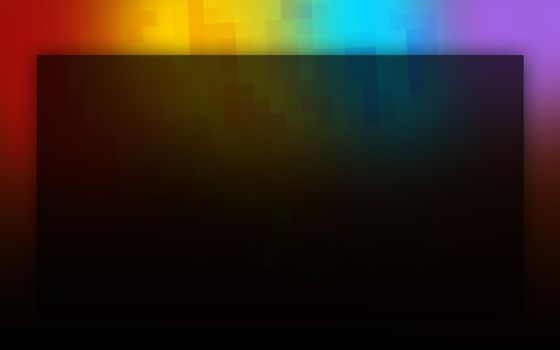 Abstract rainbow colours on a black background