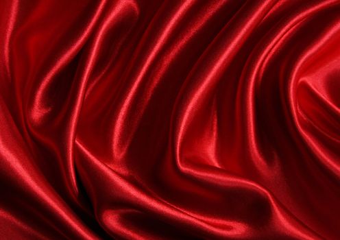 Smooth elegant red silk can use as background 