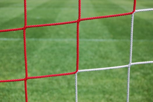 Type of a football field through a grid of gate.