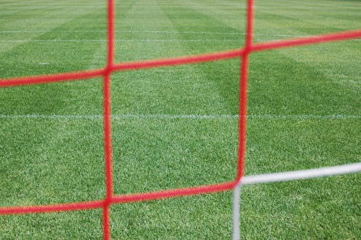 Type of a football field through a grid of gate.