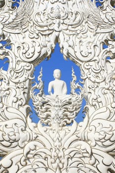 White Buddha Art in Thailand