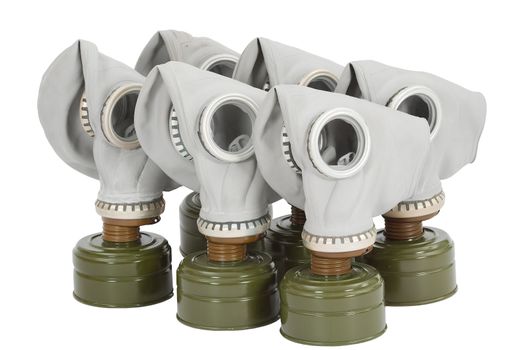 Gas masks, isolated on a white background