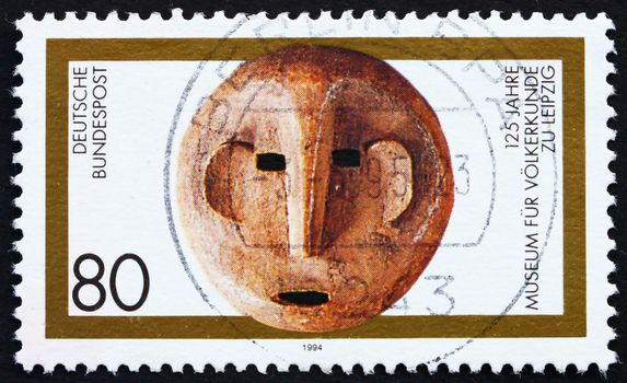 GERMANY - CIRCA 1994: a stamp printed in the Germany shows Ethnological Museum, Leipzig, 125th Anniversary, circa 1994