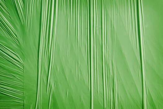Green background from a thin packing material