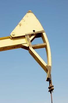 Part of the oil pump-rocking at the well