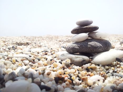 stones in a spain beach