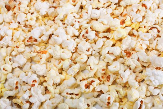 salt popcorn white background