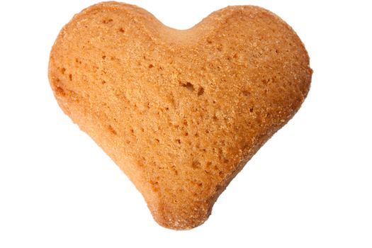 cookie heart isolated on white background