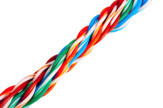 cable internet multicolored isolated on white background