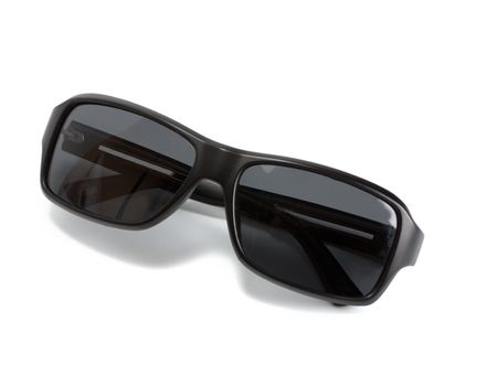 black sunglass on white background