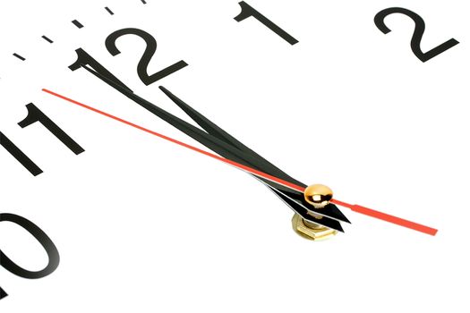 Time photography isolated over white background