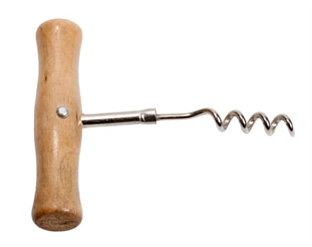 corkscrew isolated on white background