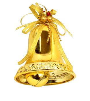 Christmas bell isolated on white background