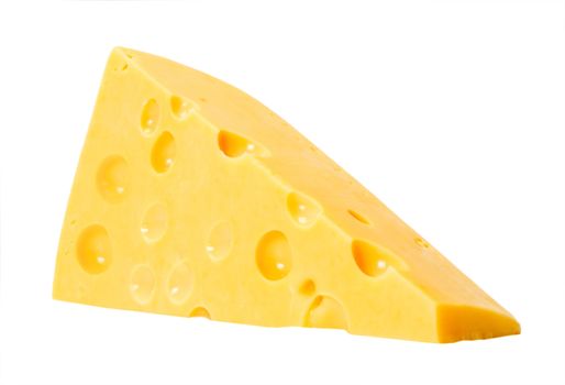 tasty fresh cheese isolated on white background