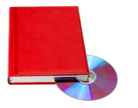 red book Cd isolated on white background.