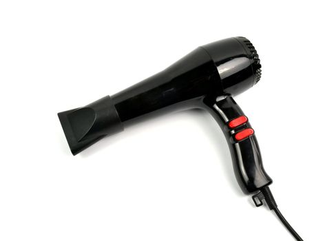 Black Hair Dryer isolated on white background 