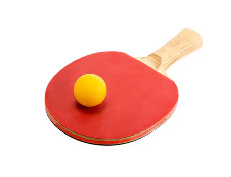 ping pong racket isolated on white background