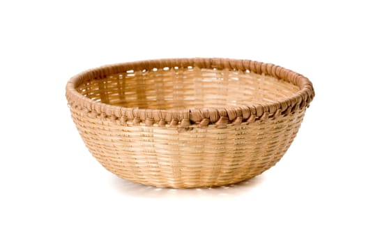 braiding basket isolated on white background.