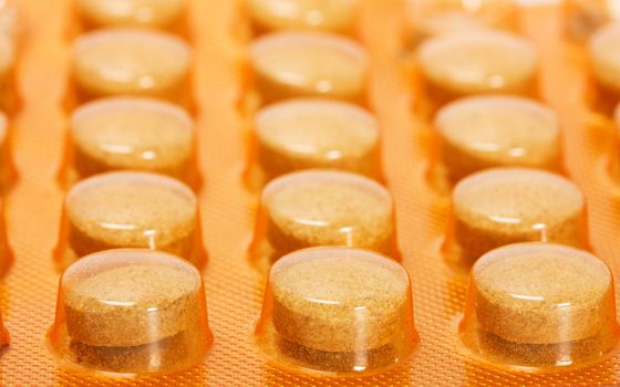 pills in blister pack background