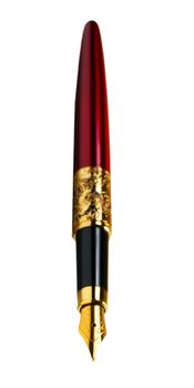 business fountain pen isolated on white background