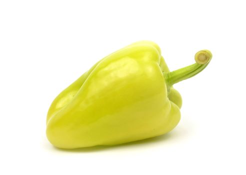 Green pepper isolated on white background. 