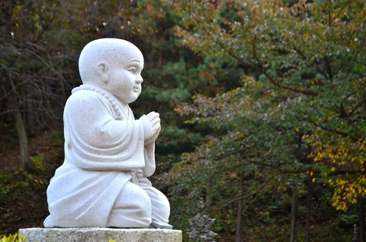 buddha statue in wowoojongsa temple korea