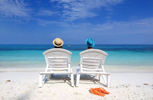 Couple on a tropical beach