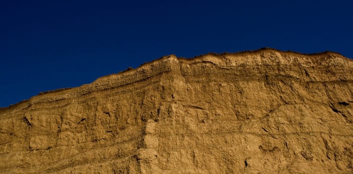 Canyon on blue sky background