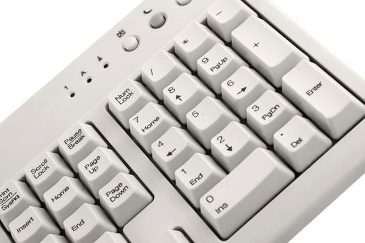 computer keyboard object isolated on white background