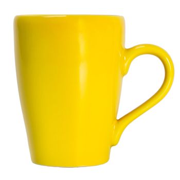 yellow cup object isolated on white background isolated