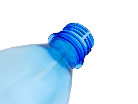 plastic bottle water close up isolated on white background