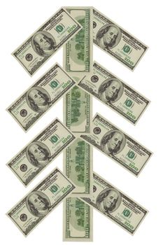 money christmas tree - holiday concept christmas shopping