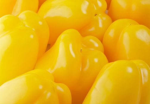 Background of Yellow Bell Pepper close up 